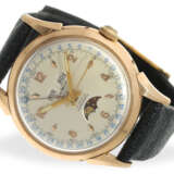 Armbanduhr: komplizierte vintage Herrenuhr, sog. "Triple-Date", Pink-Gold, Dom Watch Geneve, um 1950 - фото 1