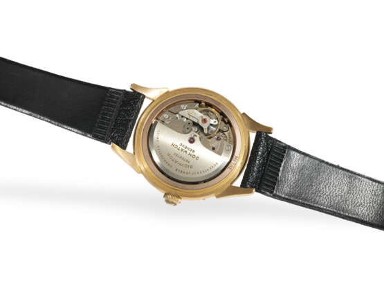 Armbanduhr: komplizierte vintage Herrenuhr, sog. "Triple-Date", Pink-Gold, Dom Watch Geneve, um 1950 - Foto 2