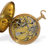 Taschenuhr: 18K goldene Zylinderuhr mit Schlagwerk und Musikwerk, ca. 1820 - фото 2