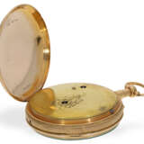 Taschenuhr: 18K goldene Zylinderuhr mit Schlagwerk und Musikwerk, ca. 1820 - фото 4