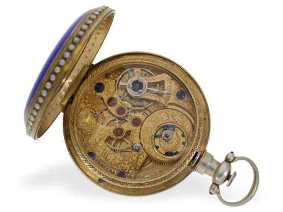 Taschenuhr: 2 große Emailleuhren für den chinesischen Markt, Leo Juvet, um 1880 - photo 4