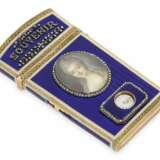 Etui/Carnet du Bal: extrem rares "CARNET DE BAL" mit eingebauter Uhr, Gold/Emaille mit Diamantbesatz "Souvenir D'Amitie", Frankreich um 1830, Provenance: Fondation Napoléon - photo 3