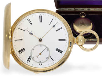 Taschenuhr: schweres, hochfeines Taschenchronometer besonderer Qualität, ca. 1850