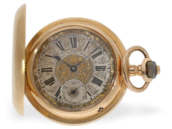 Schwere Genfer Savonnette mit Chronometerhemmung, Paul Jeannot Geneve "Chronometre" No.10276, ca.1880 - Foto 2