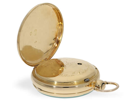 Schwere goldene Taschenuhr mit Duplexhemmung, Chronometermacher W. Reid London, 1819 - photo 5