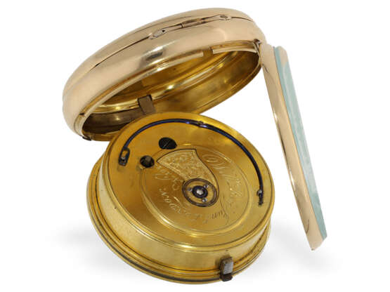 Schwere goldene Taschenuhr mit Duplexhemmung, Chronometermacher W. Reid London, 1819 - Foto 6