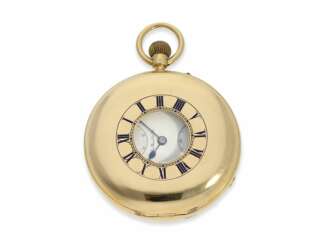 Taschenuhr: schwere englische Halbsavonnette mit Gangreserve-Anzeige, königlicher Uhrmacher Thomas Russel & Son Liverpool, No.104359, Hallmarks 1901