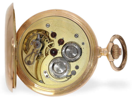 Taschenuhr: besonders schwere, rotgoldene Savonnette mit Chronometerhemmung, ca. 1900 - фото 2