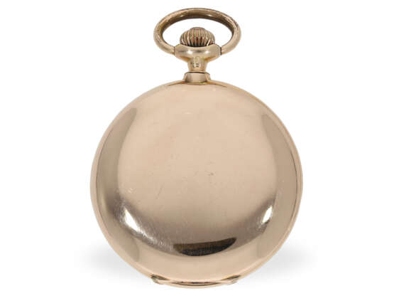 Taschenuhr: besonders schwere, rotgoldene Savonnette mit Chronometerhemmung, ca. 1900 - Foto 7