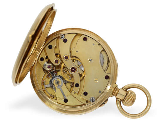 Taschenuhr: schweres, extrem rares Ulysse Nardin Deck-Chronometer in Gold, ca. 1910 - photo 2