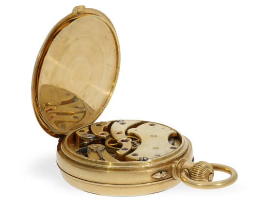 Taschenuhr: schweres, extrem rares Ulysse Nardin Deck-Chronometer in Gold, ca. 1910 - Foto 4
