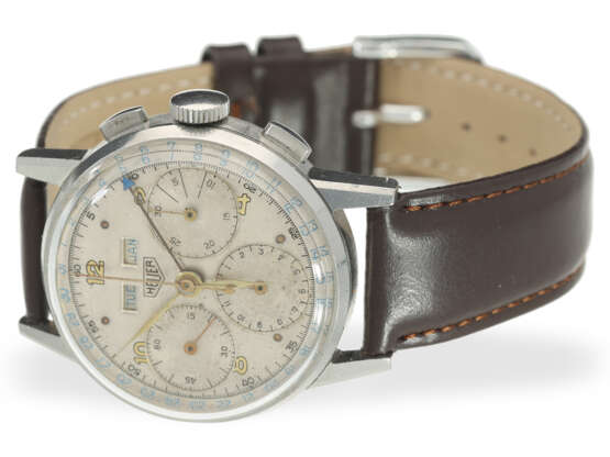 Armanduhr: seltener vintage Heuer Chronograph Triple Date, Valjoux 72C, 40er-Jahre - photo 5