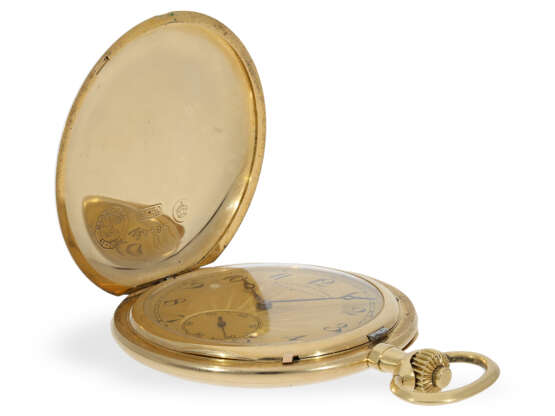 Taschenuhr: prächtige A. Lange & Söhne Glashütte Goldsavonnette mit Originalbox, ca. 1911 - photo 6