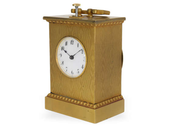 Reiseuhr: Rarität, Miniatur-Reiseuhr mit Minutenrepetition & Originalbox, Matthey-Tissot & Cie., ca.1910 - Foto 2