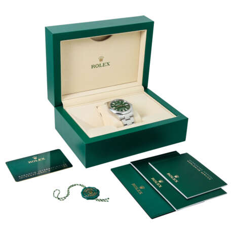 ROLEX Oyster Perpetual 41 "Green", ref. 124300-0005. men's wristwatch. From 2021. - фото 9