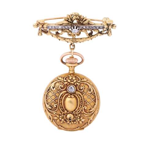ZENITH pendant Savonette pocket watch with brooch ca. 1913-1914. - фото 5