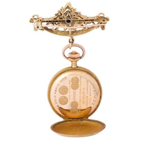 ZENITH pendant Savonette pocket watch with brooch ca. 1913-1914. - фото 7