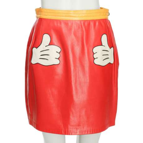 MOSCHINO LEATHER skirt, size approx. 36/38, coll.: 80s. - photo 1