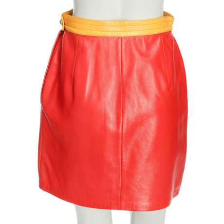 MOSCHINO LEATHER skirt, size approx. 36/38, coll.: 80s. - Foto 4