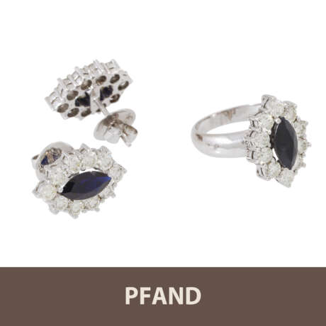 PFANDAUKTION - Jewellery set, sapphires, diamonds - Foto 1