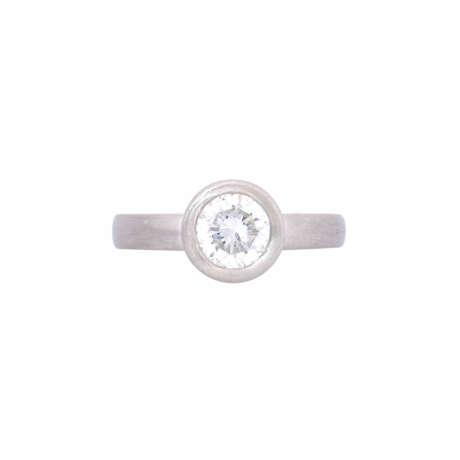 Solitaire ring with diamond of ca. 1,26 ct (hallmarked), - Foto 2