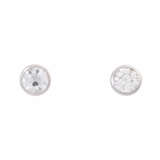Solitaire stud earrings with old ship diamonds 0.75 ct. each, - photo 1