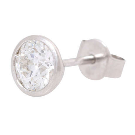 Solitaire stud earrings with old ship diamonds 0.75 ct. each, - фото 3