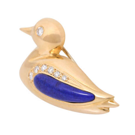 LÜTH BIJOUX pair of brooches "Ducks" with diamonds, total approx. 0,11 ct, - photo 6