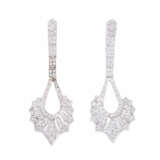 Art Deco style earrings with diamonds total ca. 1 ct, - photo 1