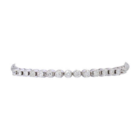 Bracelet with 15 diamonds total ca. 1,5 ct, - фото 1