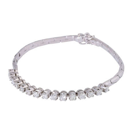 Bracelet with 15 diamonds total ca. 1,5 ct, - фото 3