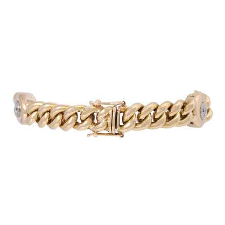 Bracelet with 3 diamonds of approx. 0.17 ct (hallmarked), - photo 2