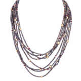 Set of 4 long pearl necklaces of the same kind, - Foto 1