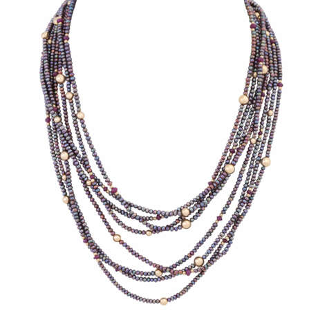 Set of 4 long pearl necklaces of the same kind, - фото 1