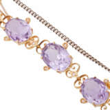 Bracelet with 7 oval faceted amethysts and seed beads, - Foto 5