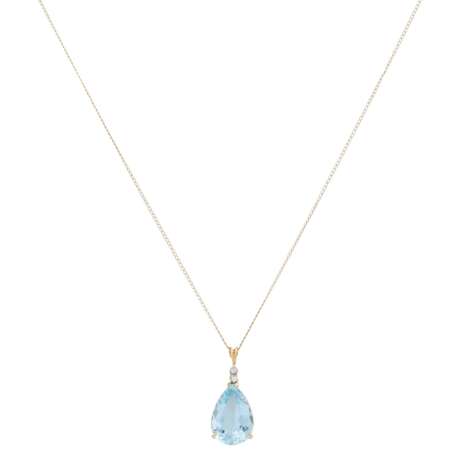 Chain and pendant with aquamarine - фото 1