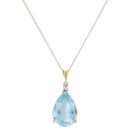 Chain and pendant with aquamarine - фото 2