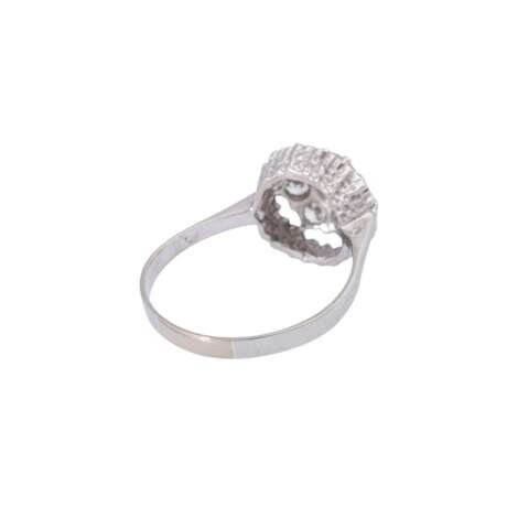 Ring with 7 diamonds total ca. 1,4 ct, - фото 3