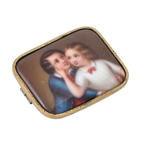 Brooch with fine miniature painting, - Foto 4