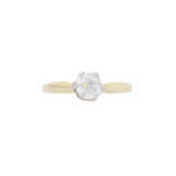 Solitaire ring with old cut diamond ca. 0,77 ct (hallmarked), - фото 2