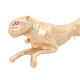 Brooch/pendant "Cheetah" with diamonds total ca. 0,3 ct - photo 3