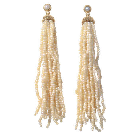 Earrings with tassels of seed beads, - фото 1