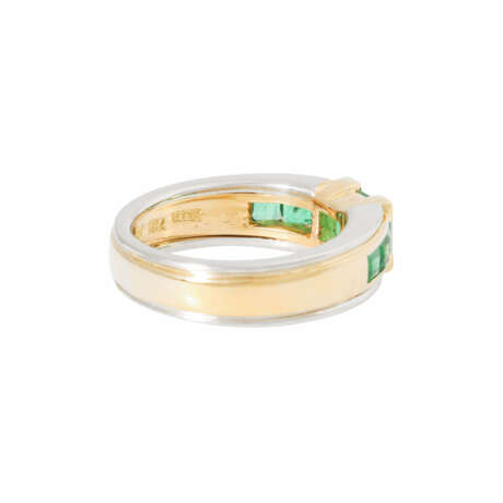 JACOBI ring with fine emerald carrés total approx. 1.6 ct, - photo 3