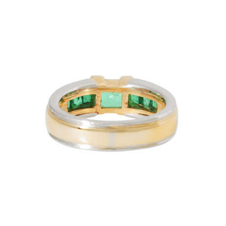 JACOBI ring with fine emerald carrés total approx. 1.6 ct, - photo 4