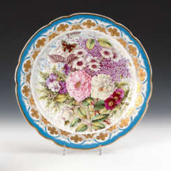 Russian plate with flower painting. 