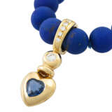 Lapis lazuli necklace with clip pendant - photo 4