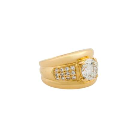 Ring centered with diamond of approx. 2.1 ct, - Foto 1