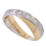 Ring with 5 diamonds total ca. 0,35 ct, - Foto 5