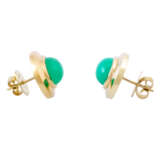 Jewelry set ring and stud earrings with chrysoprase, - photo 3