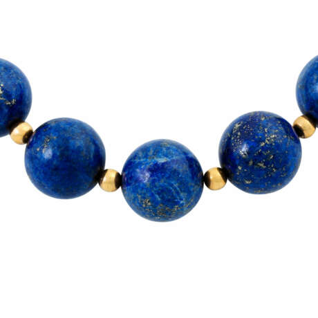 Necklace from lapis lazuli balls - фото 2